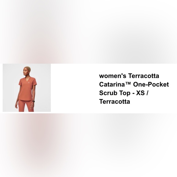 FIGS Scrub top Terracota - Picture 1 of 3